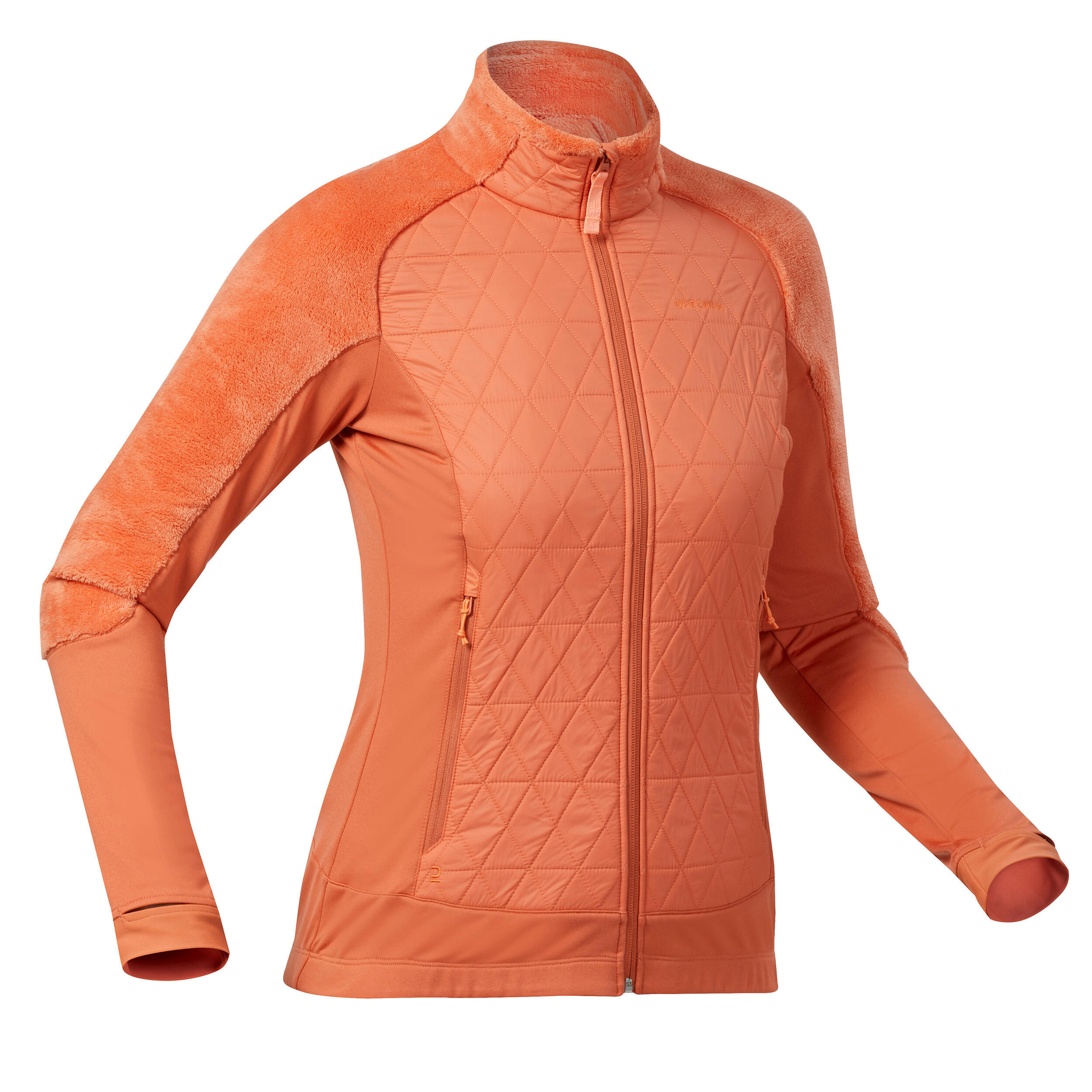 Women's Warm Hybrid Fleece Hiking Jacket  - SH900 MOUNTAIN 2/7