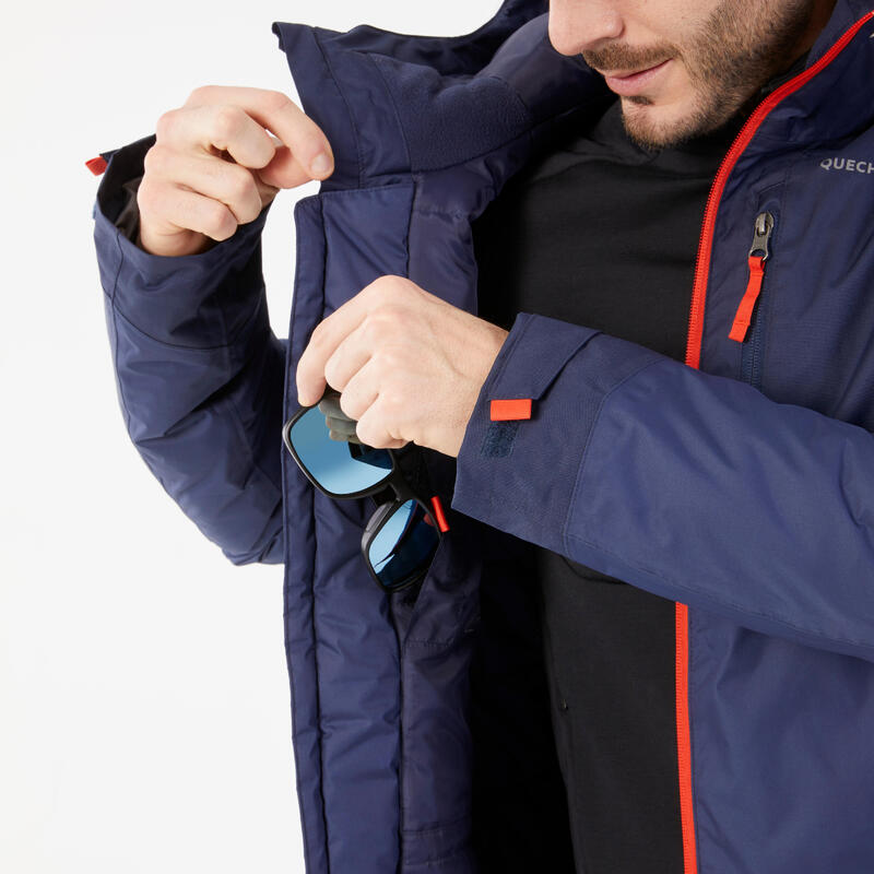 Giacca trekking uomo SH500 azzurra | -10°C