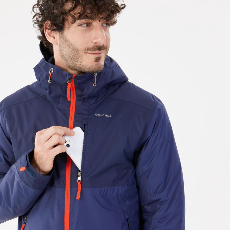 Giacca trekking uomo SH500 azzurra | -10°C