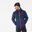 Winterjacke Herren warm bis -10°C wasserdicht Winterwandern - SH500 blau