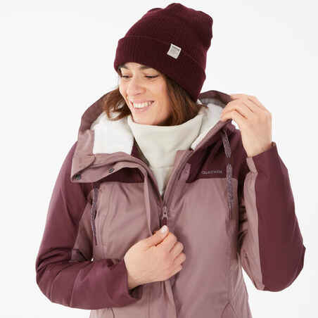 Women’s hiking waterproof winter jacket - SH500 -10°C