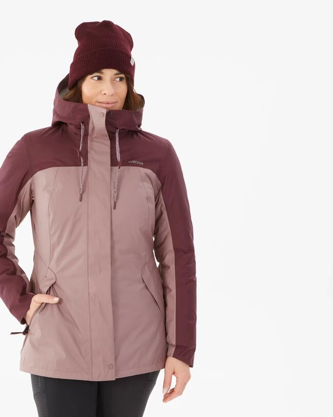 Women’s hiking waterproof winter jacket - SH500 -10°C