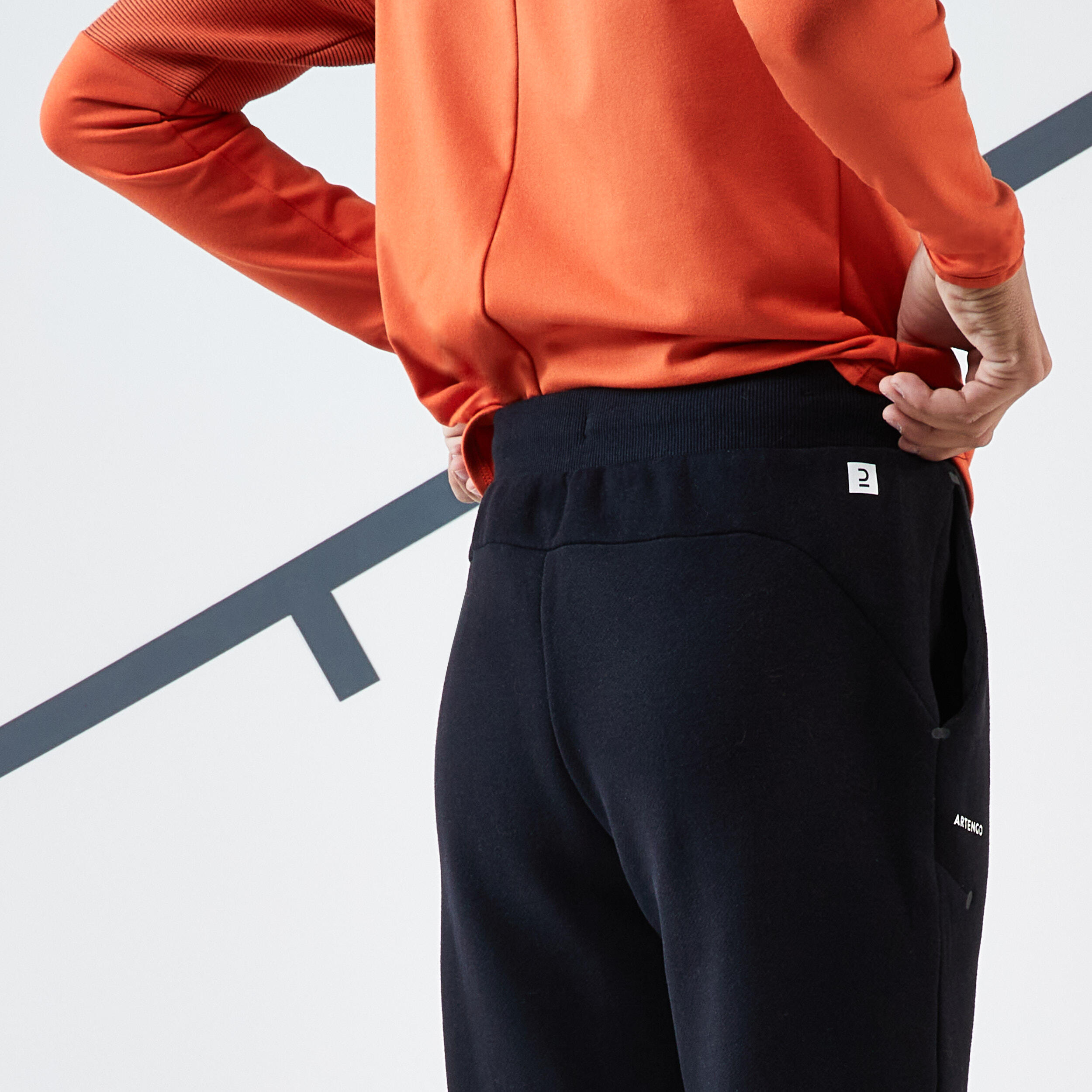 Pantaloni termici da tennis 500 da bambino NERO