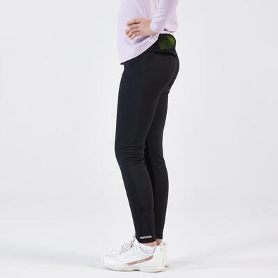 Leggings tennis bambina LEG 500 neri