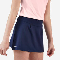 100 Girls' Tennis Skirt - Navy Blue