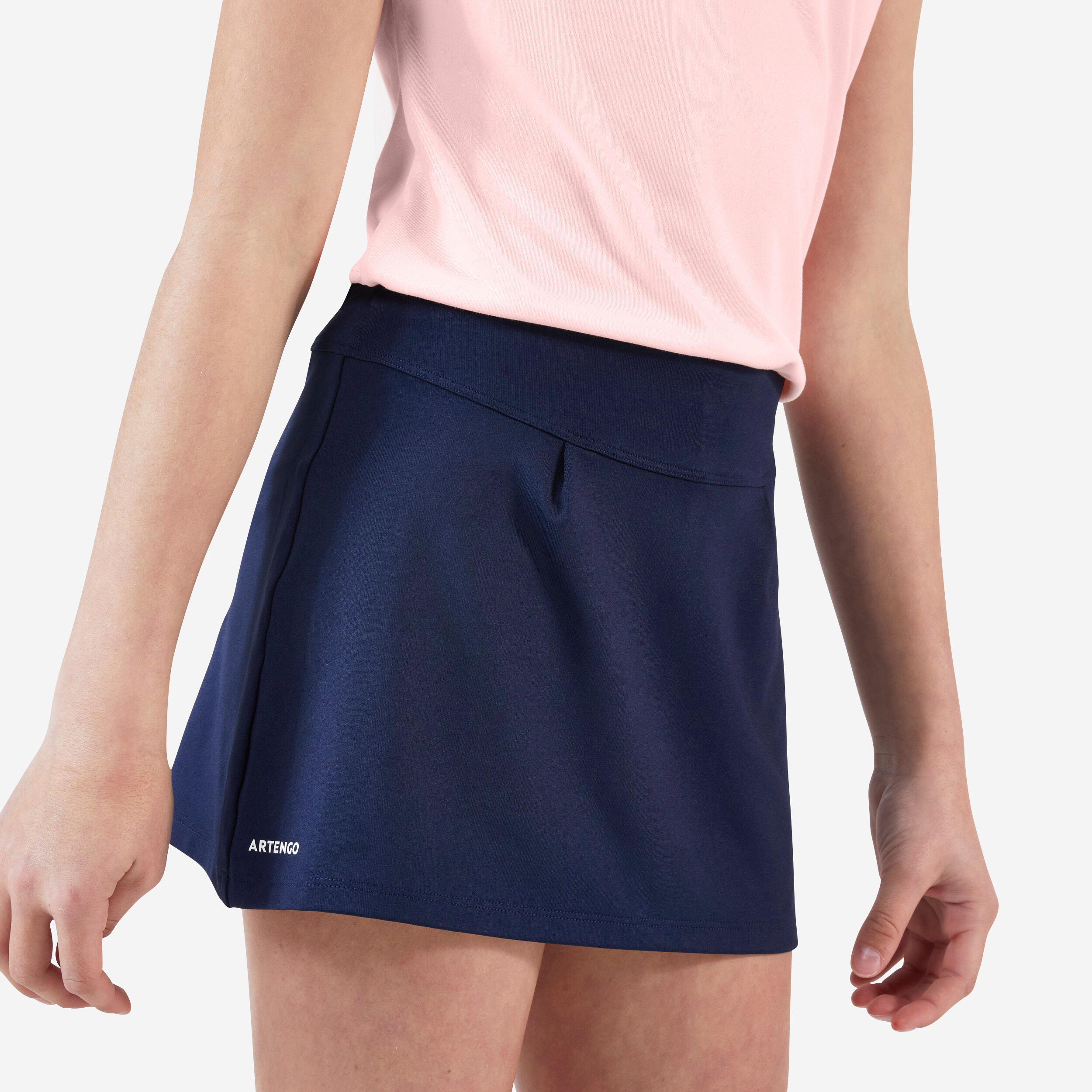 ARTENGO Girls' Tennis Skirt TSK100 - Navy Blue