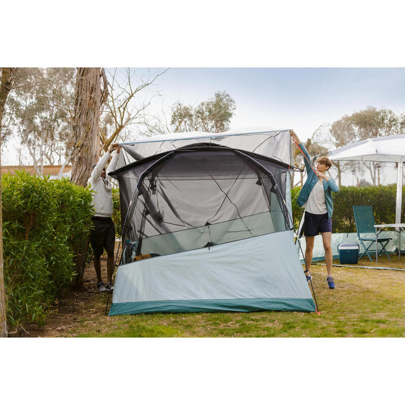 Camping Living Room with poles - Base Arpenaz ULTRAFRESH - 10 Person