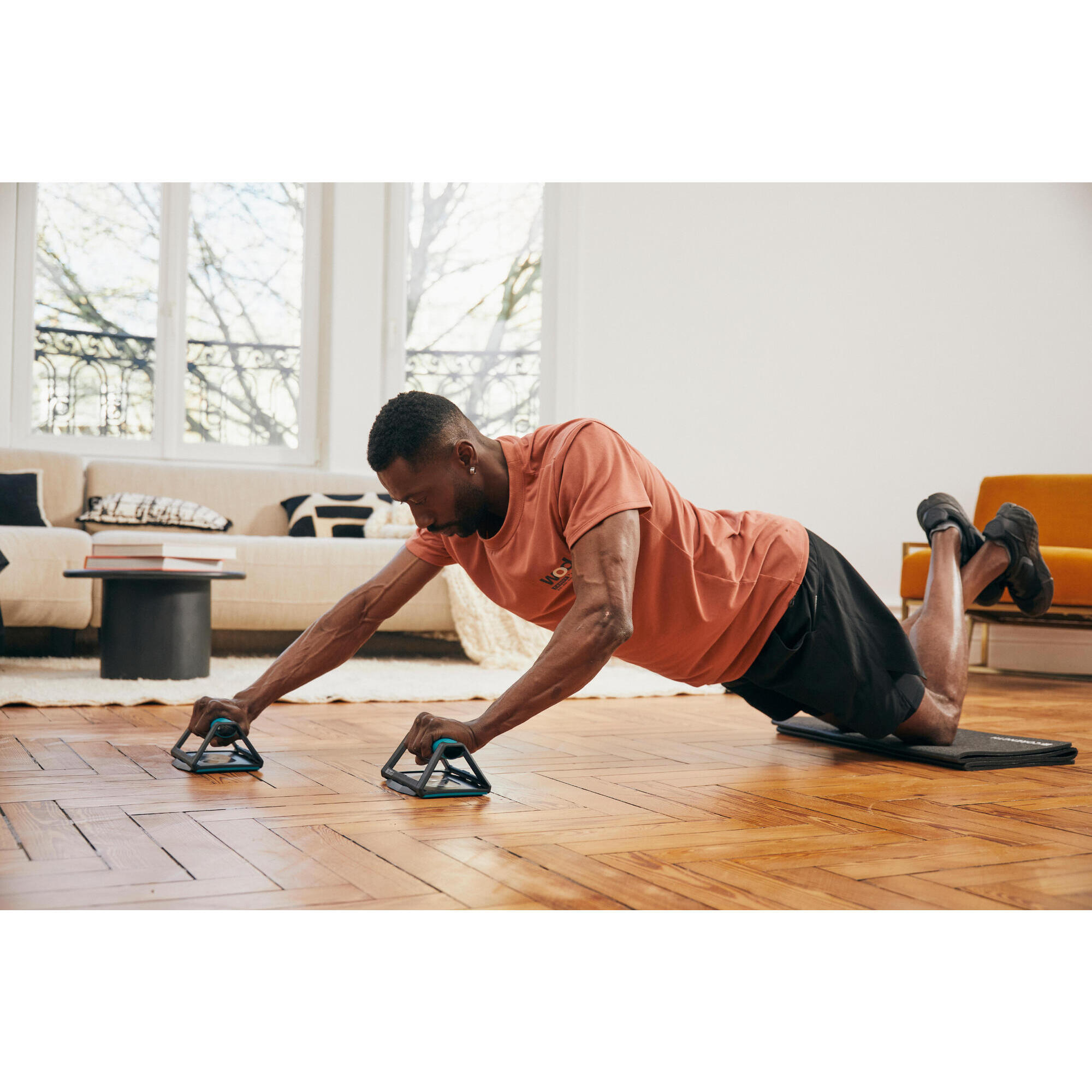 Poignées De Pompes Antidérapantes - 1 Paire Pour Musculation à Domicile, Renforcement Poignets Et Haut Du Corps - 11