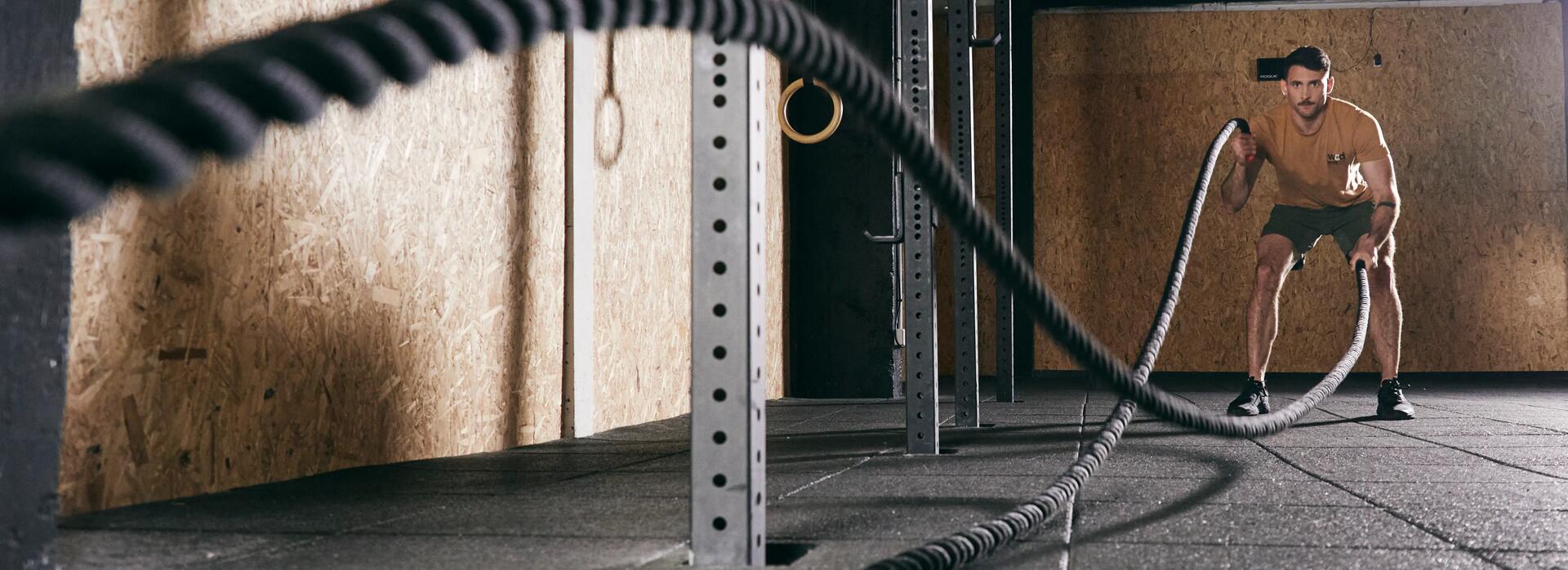 crosstraining met battle rope