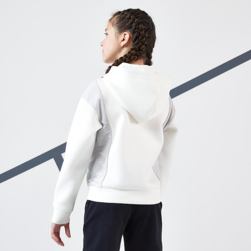 Kinder Kapuzenpullover Tennis - Dry weiss