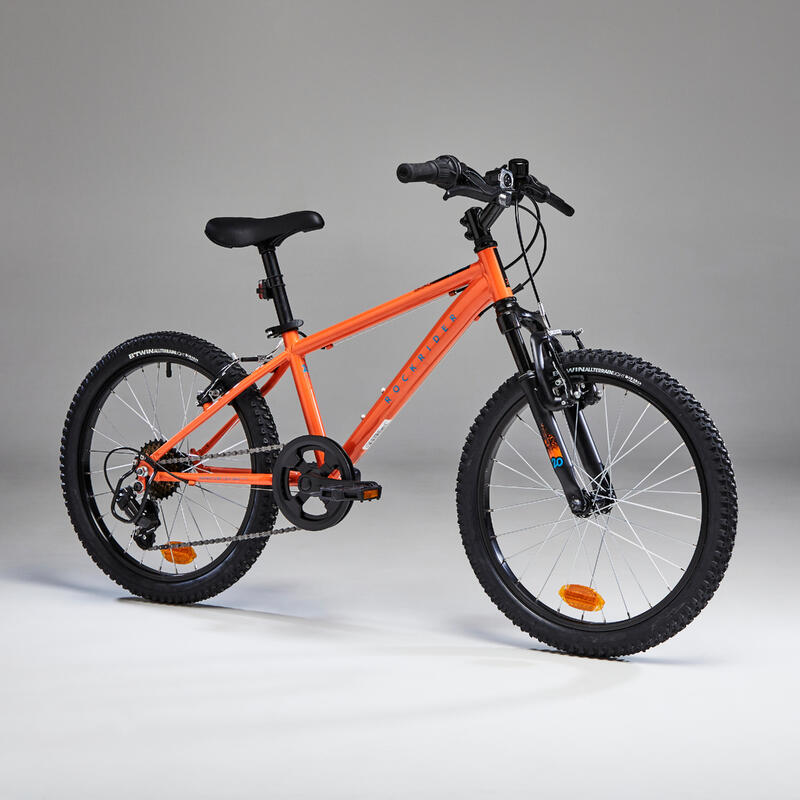 VTT Enfant ACROSSPART 20 Pouces – 7 Vitesses, Cadre Acier/aluminium, Garde-boue Et Porte-bouteille – Rouge, Pour 1,3-1,5 M