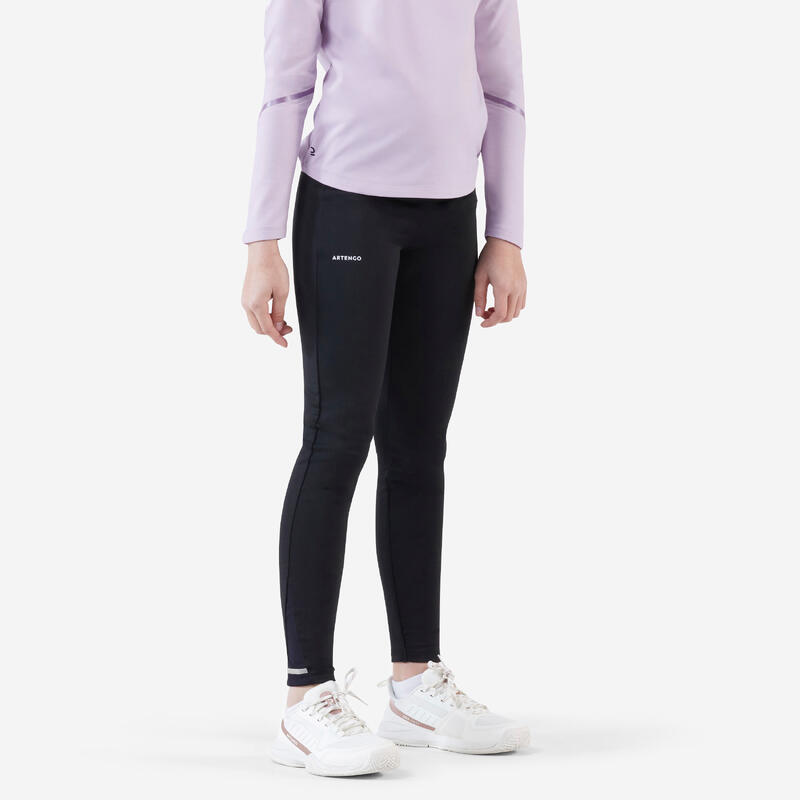 Tennislegging voor meisjes LEG500 zwart