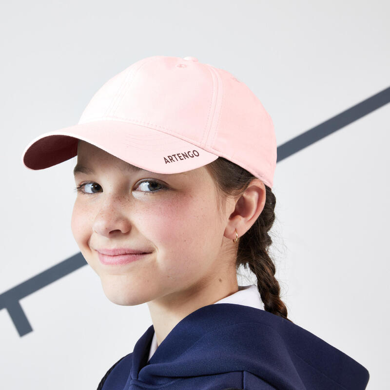 網球帽TC 500（54 cm）- 淺粉色配灰色