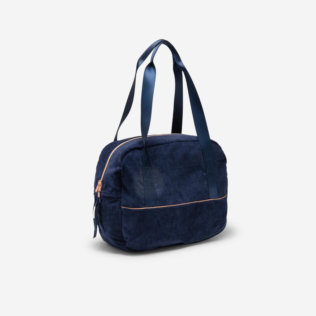 Girls' Ribbed Velvet Dance Bag - Navy Blue