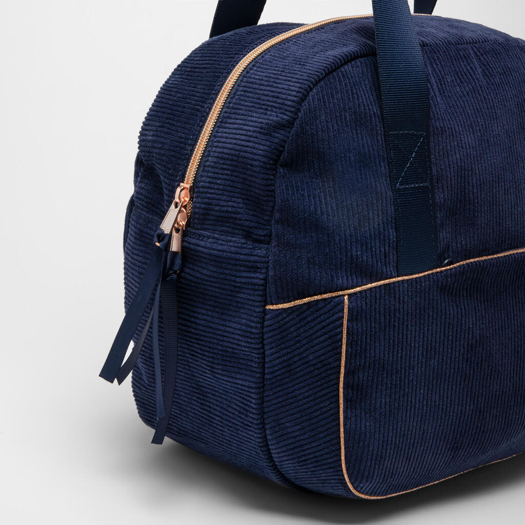 Sac de danse en velours côtelé, bleu marine