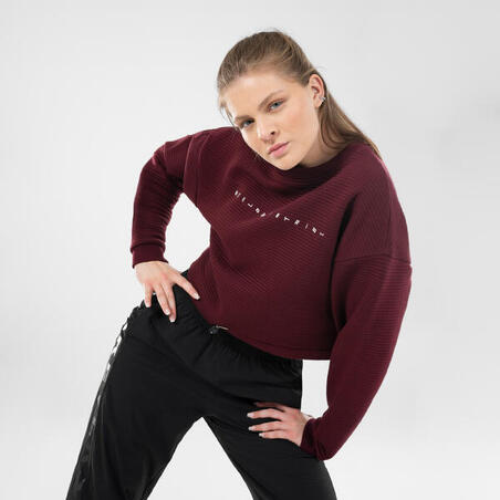 Sweatshirt i crop top-modell - streetdance - dam lila 