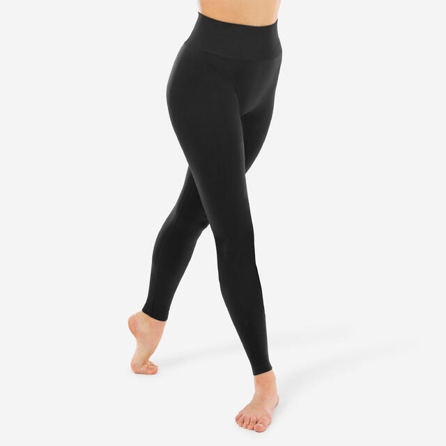 Tanz-Leggings Damen Modern Dance hohe Taille - schwarz