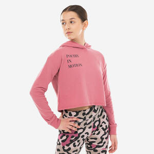 Sudadera Danza Modern Jazz Niños Rosa Viejo Crop Capucha