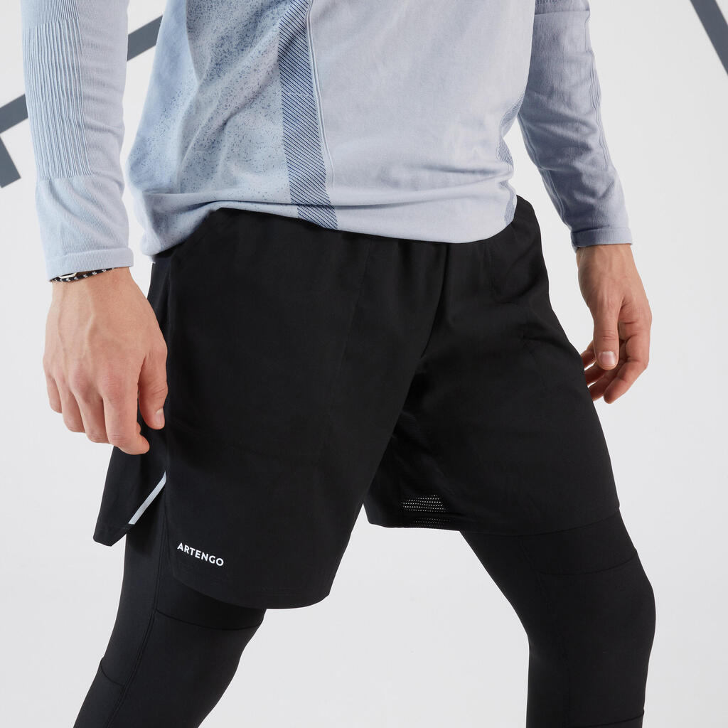 ШОРТИ С ДЪЛЪГ КЛИН 2 В 1 THERMIC, ЧЕРНИ