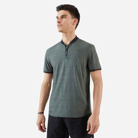 Men's Short-Sleeved Tennis T-Shirt TTS DRY+ - Khaki Grey