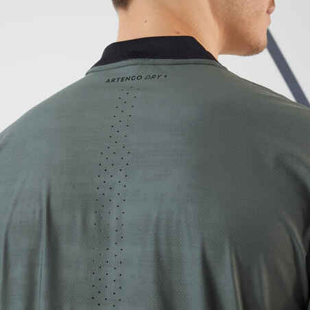 Vyriški trumparankoviai teniso marškinėliai „TTS Dry+“, chaki, pilki