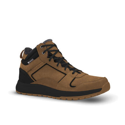 Winterschuhe Herren Leder halbhoch warm wasserdicht Winterwandern - SH500