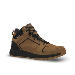 Warme waterdichte leren wandelschoenen heren SH500 MID