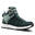 Scarpe calde da montagna donna SH500 MID impermeabili verde scuro