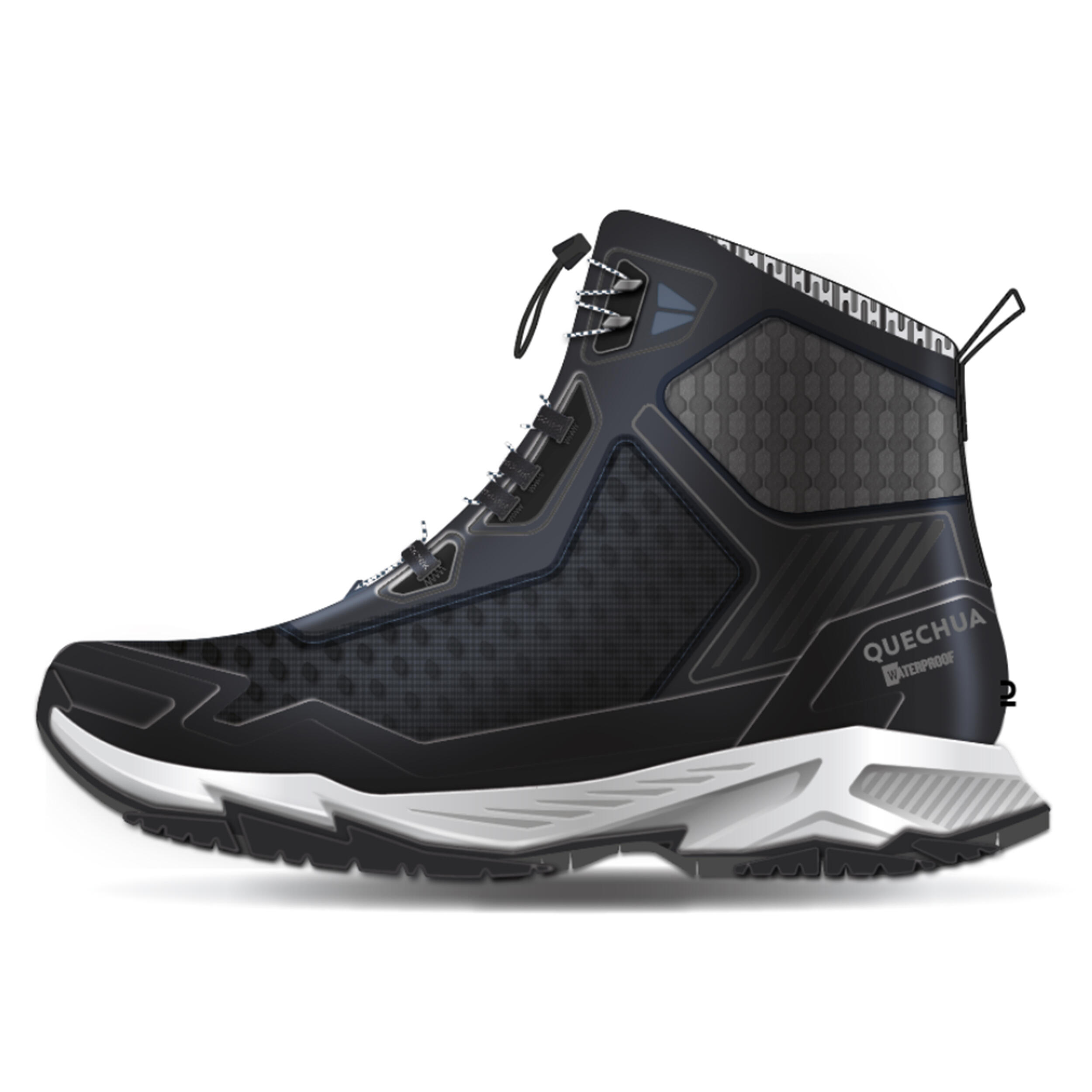 Chaussures de randonnée chaudes et imperméables homme, MH900 noir 11/14