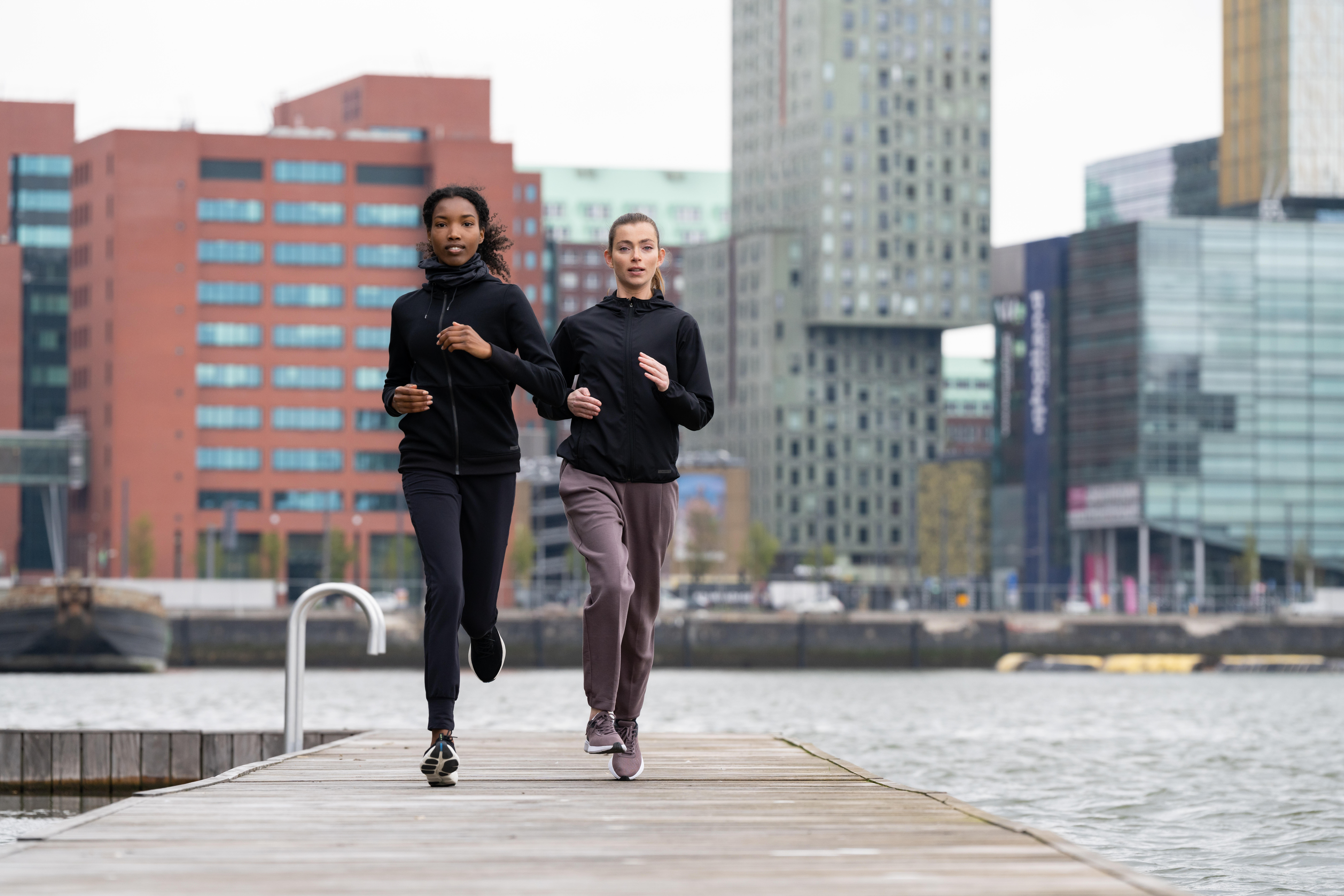 Manteau de course femme – Run 100 noir - KALENJI
