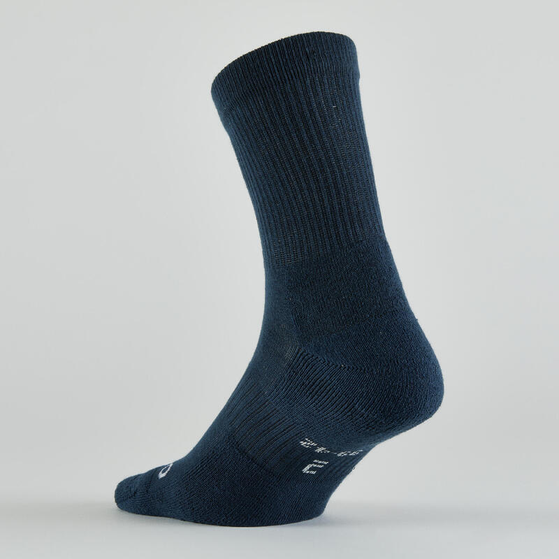 CHAUSSETTES DE TENNIS HAUTES ARTENGO RS 300 BLEU MARINE LOT DE 4