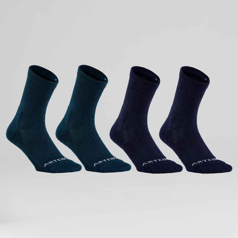 High Tennis Socks 4-Pack RS 300 - Navy Blue