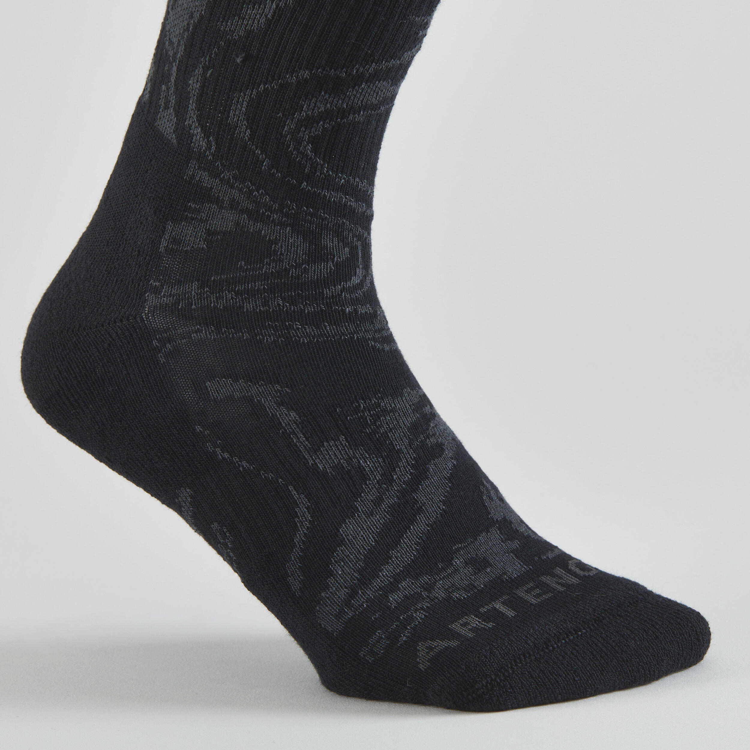 Tennissocken High 4er-Pack - RS 300 grau/schwarz Motive 5/9