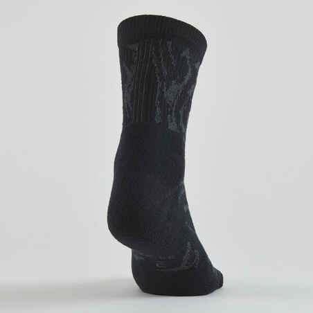 High-Cut Tennis Socks 4-Pack RS 300 - Grey/Black Print