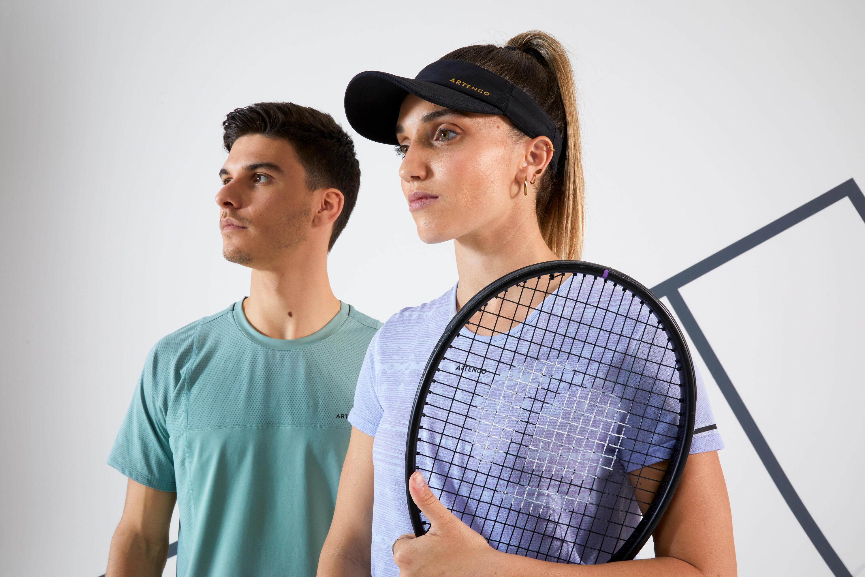Visier Tennis Artengo TV 100 schwarz T56 9/9