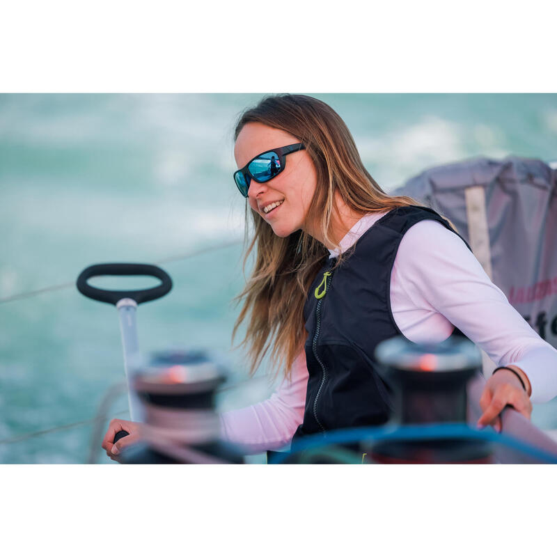 Segelshirt langarm Damen UV-Schutz - Sailing 500 weiss