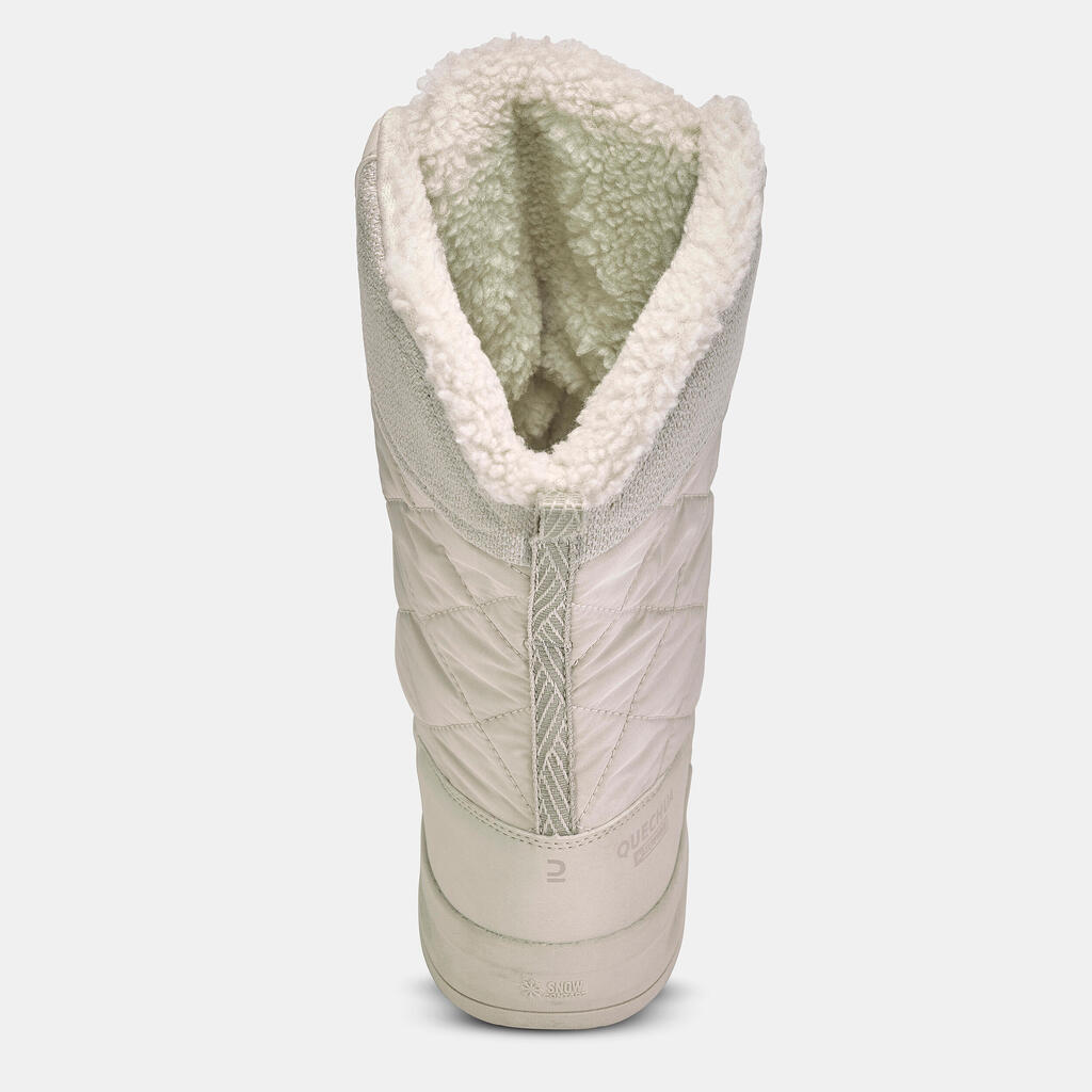 BOTAS DE NIEVE CÁLIDAS IMPERMEABLES MUJER SH500 CAÑA ALTA