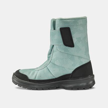 Bottes de neige chaudes et imperméables enfant du 24 au 38, SH100 scratch bleu