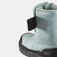 Čizme za planinarenje SH100 tople sa čičak trakom dečje- zelene 