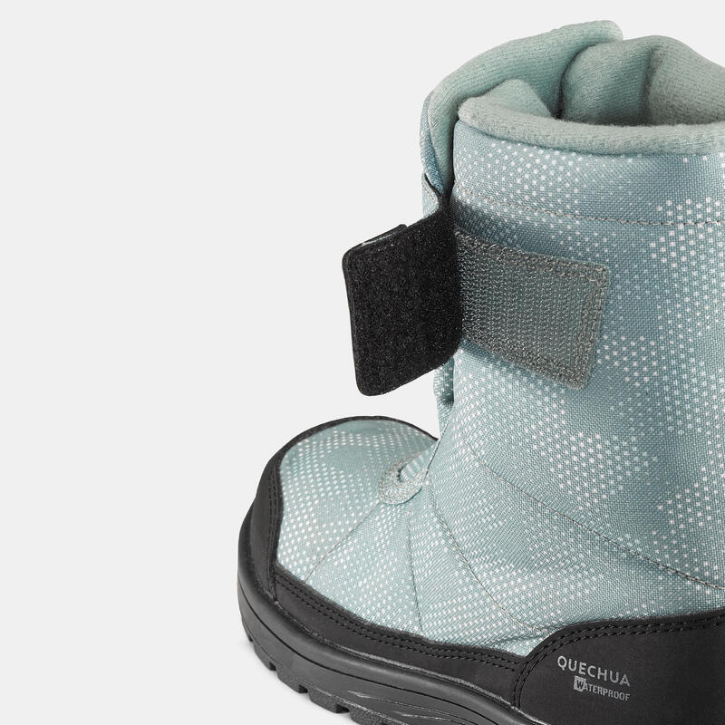Cizme de zăpadă călduroase și impermeabile măr. 24-38, SH100 scai, verde, copii