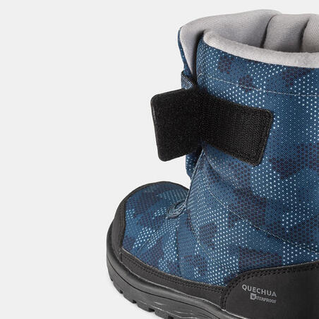 Čizme za planinarenje SH100 X-Warm vodootporne (24-38) dečje - teget