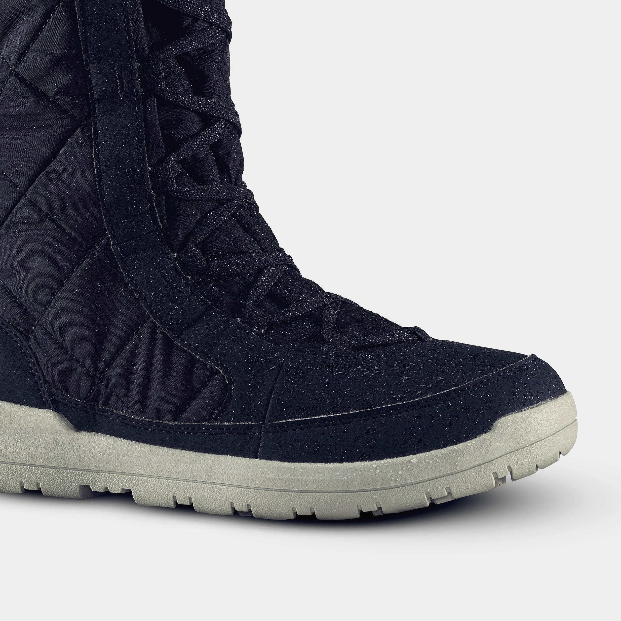 Warm waterproof snow boots - SH500 high - women's laces