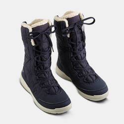 Women's warm waterproof snow boots - SH500 high - lace-up 