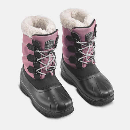 KIDS' WARM AND WATERPROOF HIKING SNOW BOOTS - SH900 - SIZE 11.5 TO 5.5