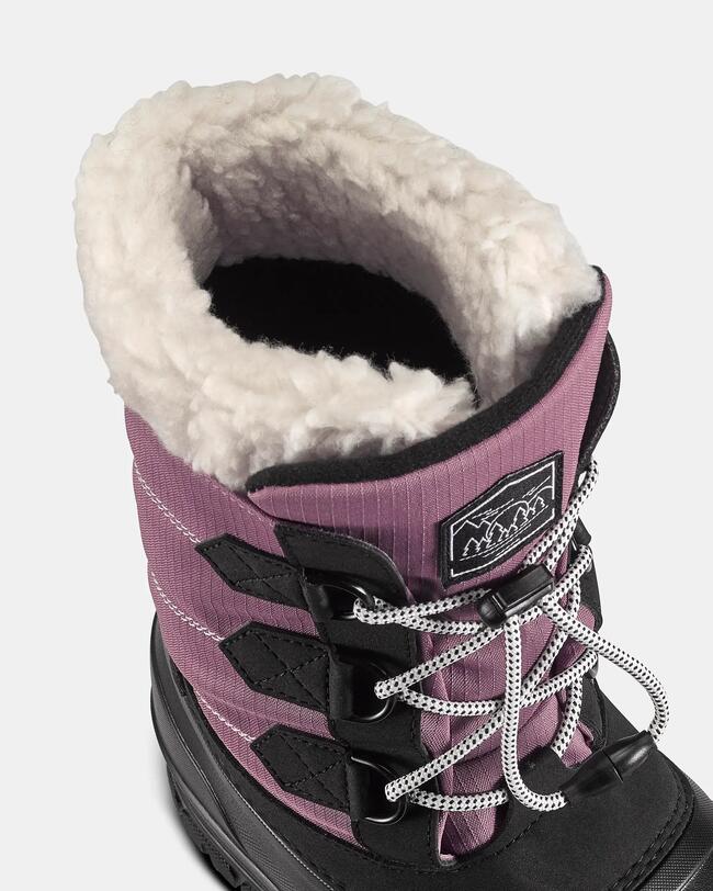 KIDS' WARM AND WATERPROOF HIKING SNOW BOOTS - SH900 - SIZE 11.5 TO 5.5