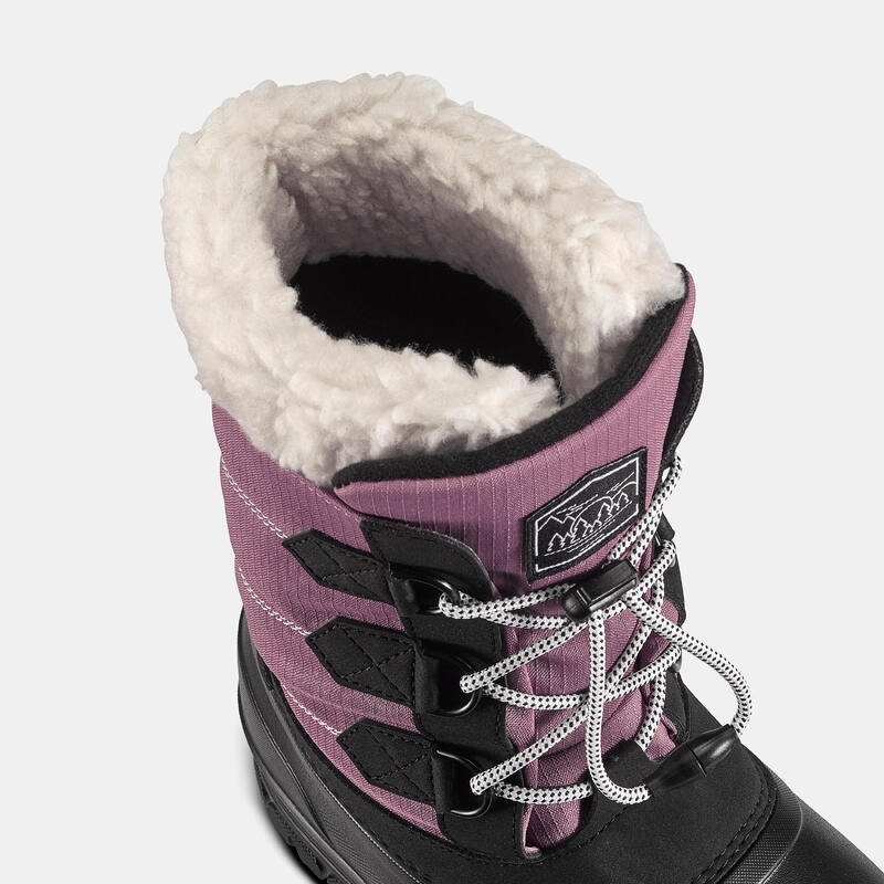 Cizme Iarnă Impermeabile Călduroase Drumeţie pe zăpadă SH900 30-38 Roz Copii