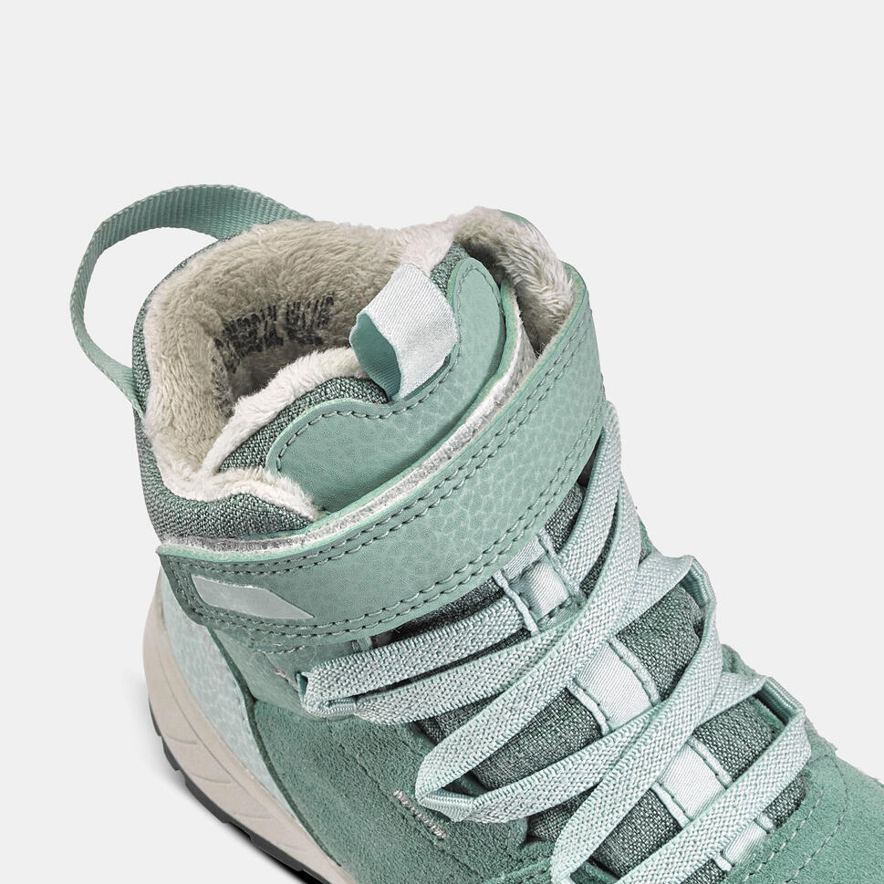 Buty turystyczne dla dzieci Quechua SH500 Warm zapinane na rzep wodoodporne