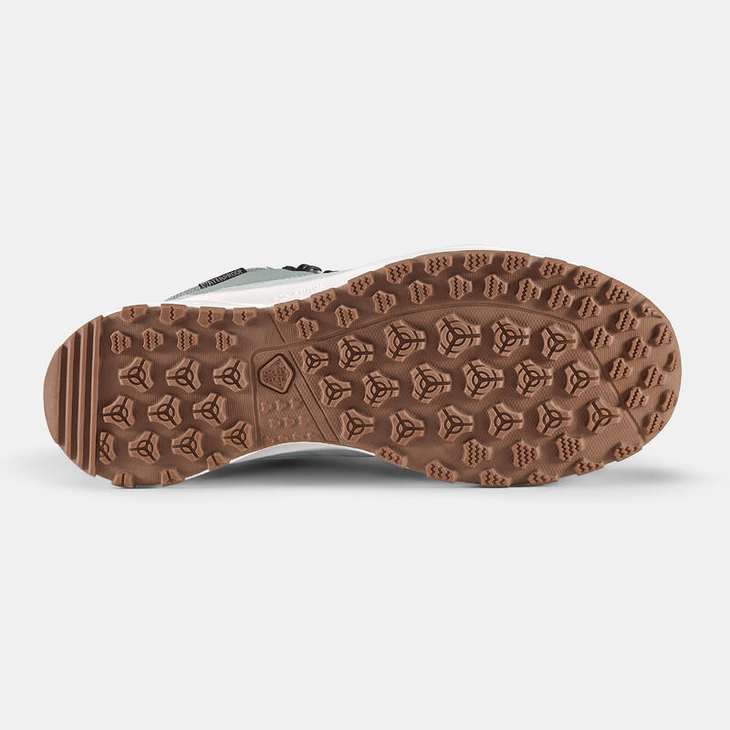 Chaussures de randonnée chaudes et imperméables femme, NH500 Mid vert