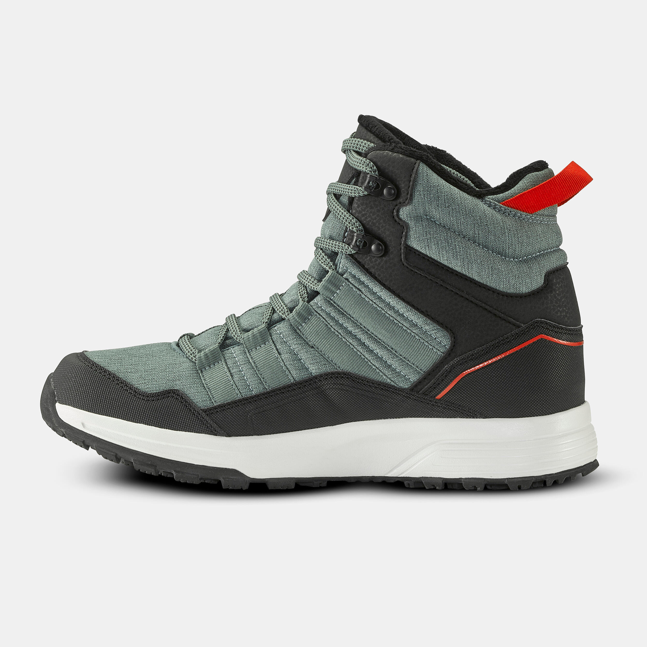 Men’s Warm and Waterproof Hiking Boots, NH500 - Green 3/7