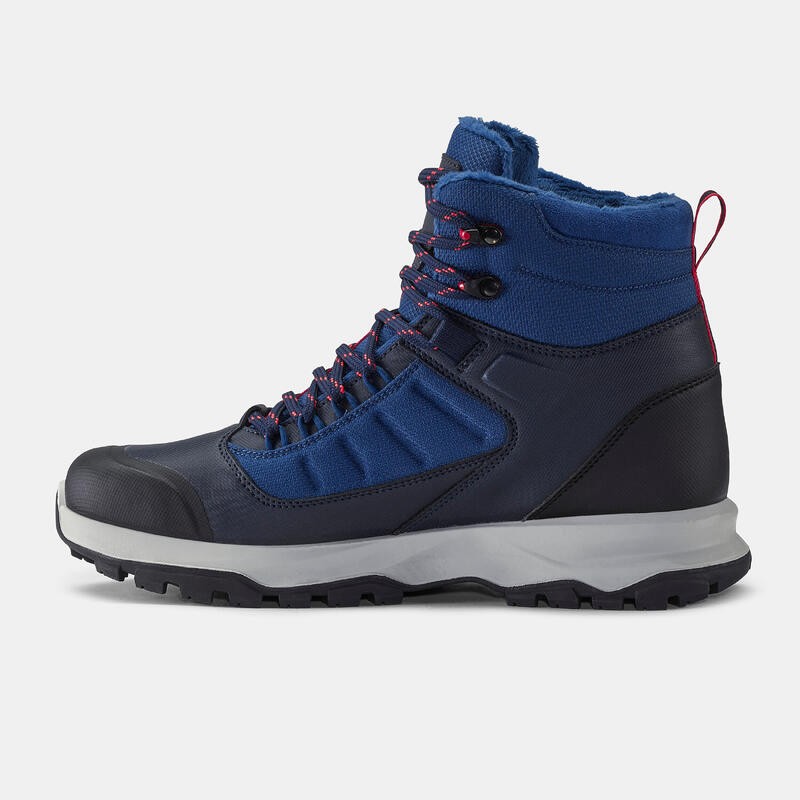 Scarpe calde da trekking uomo SH500 MOUNTAIN impermeabili blu